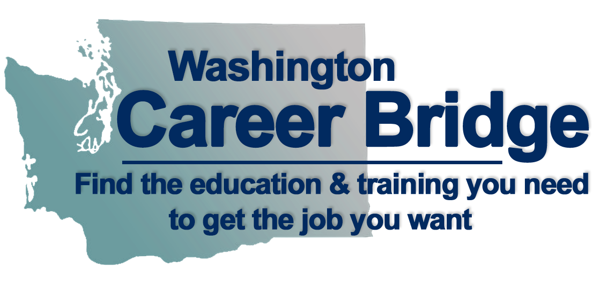 Logo and link to Washington Career Bridge's website of assessments
